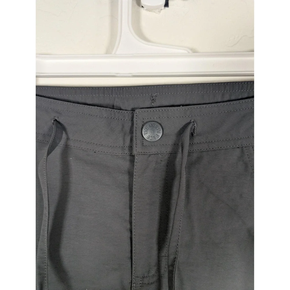 North Face Cargo Shorts Womens 4 Gray Hiking Outdoor‎ Utility Drawstring Nylon